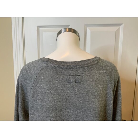 Current/Elliott Gray Heathered Wide Neck Shirt W/ 3/4 Trumpet,  Size 8 | C/E 3 - Picture 7 of 8